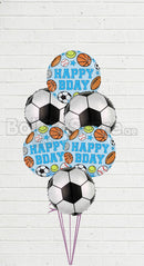Round Birthday Boy Patches Balloon Bouquet With weight