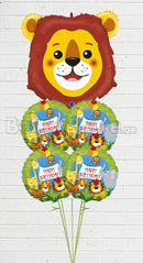 Lion birthday balloon Bouquet With weight