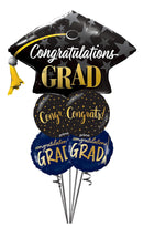 Congrats Balloon With GRAD All Foil Balloon Bouquet With weight