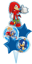 Sonic - Knuckles, Blue Star Balloon Bouquet With Weight