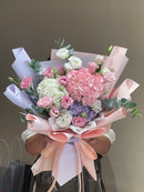 Pink & White  Hydrangea Flower Birthday Bouquet