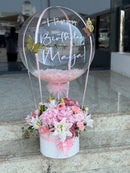 Any Occasion Personalize  Balloon & Flower Text Balloon Bouquet  PRE 0RDER 1day in advance