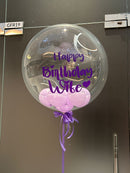 Personalized Bubble Balloons with Balloon Stuff inside - lilac  PRE-ORDER 1DAY In Advance