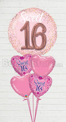 Sweet 16 Balloon Foil Balloon Bouquet