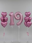 Pink heart With Any Two Number