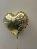 White Gold Heart Foil Balloon 18inches