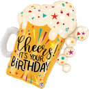 Birthday Fun Confetti Beer with helium