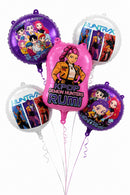 K Pop Demon Hunters RUMI inflated all foil balloon bouquet with weight