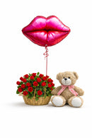 Basket of Love Smoochy Lips Big Teddy Combo - 3 in 1