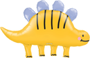 Happy Yellow Stegosaurus Foil Balloon