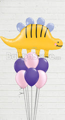Happy Yellow Stegosaurus Balloon Bouquet
