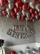 Chrome silver & Crystal Red decoration