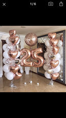 25th Birthday heart celebration