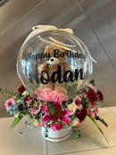 Luxury Teddy Balloon Flower Arrangement- PRE ORDER