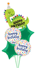 Dino happy  Birthday  All Foil balloon Bouquet With Weight