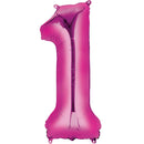 16inch Number 1 Pink -NON FLYING Air-Filled Only