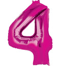 16inch Number 4 Pink -NON FLYING Air-Filled Only