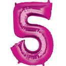 16inch Number 5 Pink  -NON FLYING Air-Filled Only