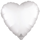 Satin Luxe White Satin Heart 18inches