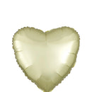 Pastel Yellow Heart Satin Luxe Foil Balloon 18inches