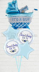 It's A Boy Buggy 3D All foil Balloon Bouquet