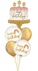Birthday Cake Confetti, Birthday Balloon Bouquet With Weight