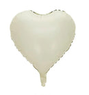 White Sand Foil Heart Shaped Balloons 18inches