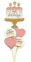 Birthday Cake Candles All Foil Balloon Bouquet