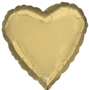 White Gold Heart Foil Balloon 18inches