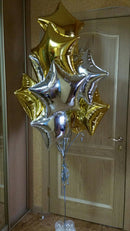 Gold Star & Silver Star Bouquet With Weight