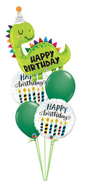 Dino Birthday, Candle happy Birthday Balloon Bouquet With weight