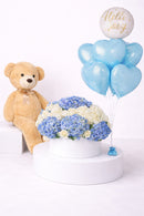 Boy Flower Arrangement, Teddy & Balloon