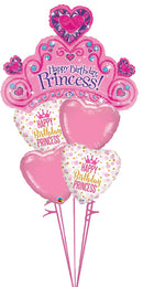 Happy Birthday  Princess Tiara balloon Bouquet With weight