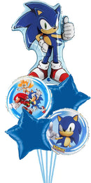 Sonic, Blue Star Balloon Bouquet With Weight