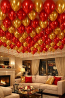 Crystal Red & gold chrome balloon Valentine -CEILING BALLOON 100pcs