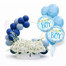 Luxury Baby Boy Fresh  Flower & Balloon Celebration Combo