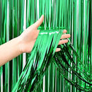 Green Foil Curtain  Fringe 1M x 2M