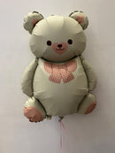 Pink  & Brown Magic Bear Balloons with Bows,