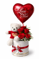 Valentines day Flower balloon & teddy