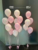 Pastel Pink & Light Pink Balloon Bouquet Set of 3