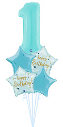 Any Single Number Pastel blue Balloon Bouquet