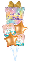 Opal Birthday Present  Balloon Bouquet With weight
