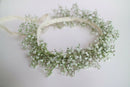 Real Gypsophila Baby Breath Garland Flower Girl Crown Head Hair Band