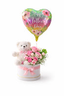 Mothers day Flowers, balloon & teddy