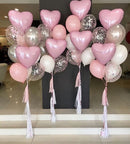 Pastel Pink & Confetti balloon, Tassel With Weight