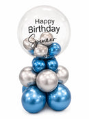 Personalize Blue  Happy Birthday centrepieces Balloons- PRE ORDER