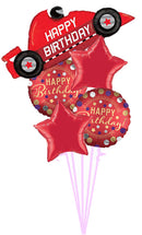 Race Car Birthday Balloon bouquet  With Weight