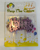 PURPLE  Happy Birthday Icon Party Candles - Singles