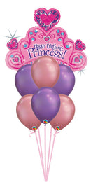 Princess Birthday Chrome balloon Bouquet With Weight