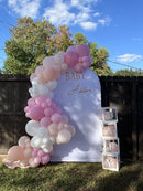 Pink balloon garland, Backdrop & BOX